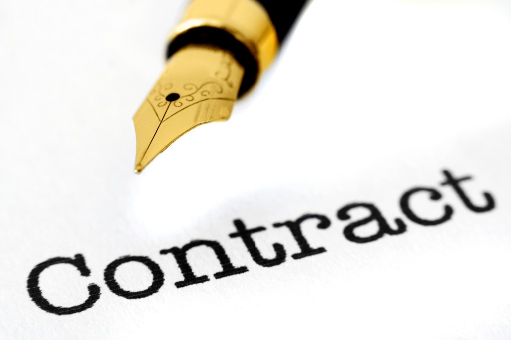 Contract and pen